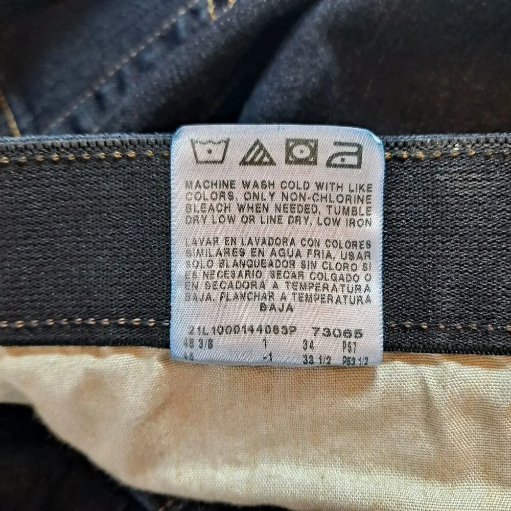 Lee Men's Relaxed Fit Jeans Size 46 x 34 Comfort Waistband Dark Wash